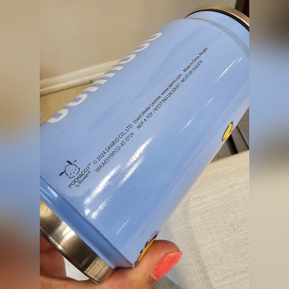 Sanrio Pochacco & Friends Blue Soda Can 10oz Water Bottle EUC - Picture 12 of 12